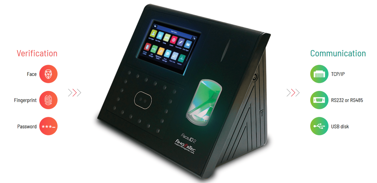 Faceid Clock In FingerTec Face ID 2 Face Recognition & Time Attendance System